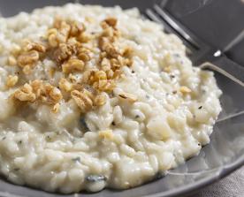 Risotto con gorgonzola pere e noci